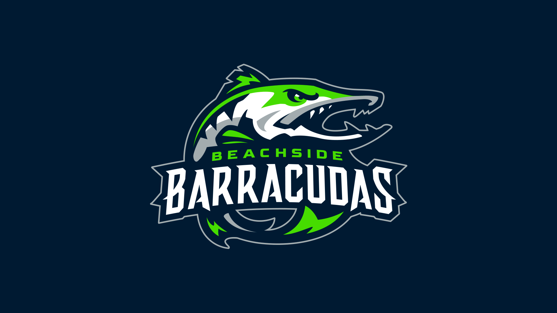 Beachside Barracudas School branding american badge branding college design fish football graphic design identity illustration logo logotype mascot school sports