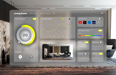 Smart Home Hub graphic design smarthome ui visionpro