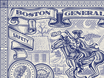 Boston General Store (Teaser) engraving etching illustration illustrator packaging packaging design peter voth design vector woodcut