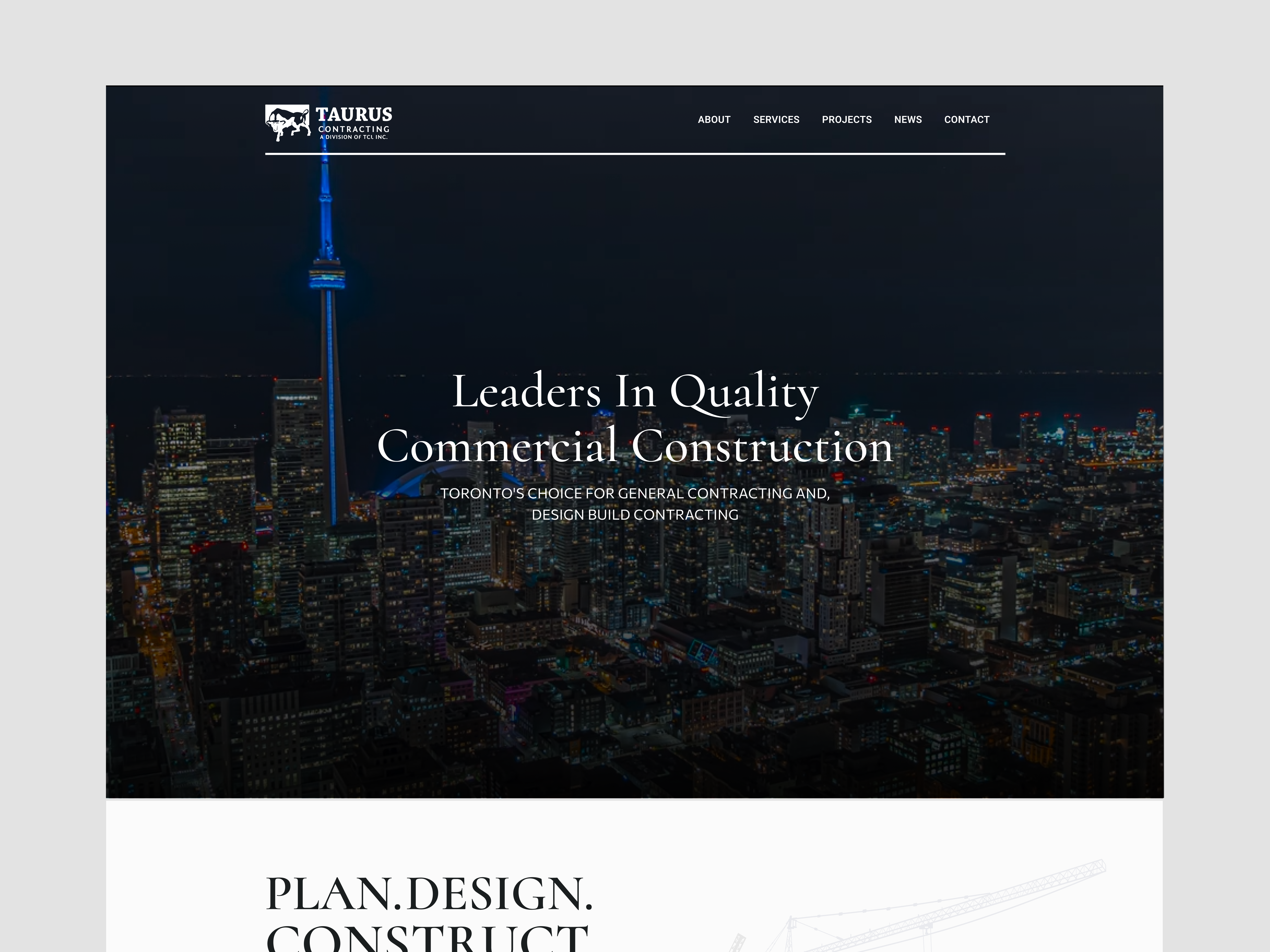 Taurus Contracting - UI UX Landing page Redesign agency landing page construction construction homepage construction landing page construction website estate agency landing page property landing page property ui design real estate real estate agency real estate app real estate home page real estate landing page real estate ui real estate ui design saas landing page ui ui design uiux design