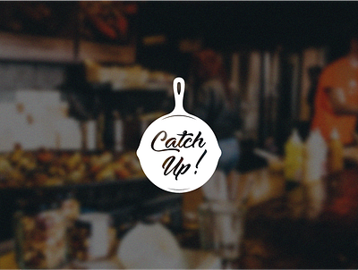 Catch Up! branding bw design geometric graphic design illustration logo pan street food style typography vector