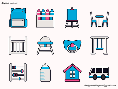 Daycare Icon Set branding childcare childcare branding childcare icons childcare illustration daycaare branding daycare daycare icons daycare illustration graphic design icon set icons illustration illustrations vector