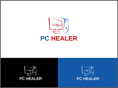 PC Healer Logo brand design brand identity brand logo design branding computer logo pc healer pc healer logo pc logo