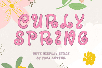 Curly Spring banner beautiful branding design font font design graphic design handwritten illustration logo poster print sticker ui