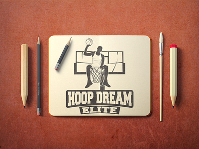 HOOP DREAM ELITE LOGO DESIGN 3d basketball branding design graphic design illustration logo logo crate logo design minimal typography ui ux vector
