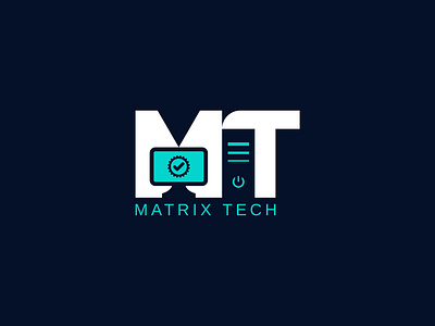 Matrix Tech logo brand identity branding computer logo logo logo design matrix tech logo tech logo