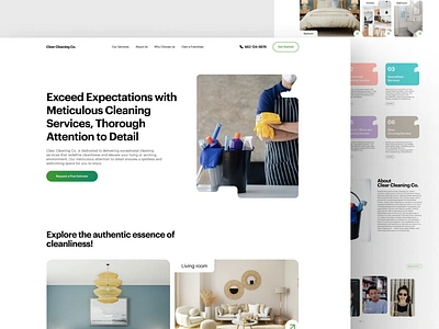 Clear Cleaning Co. branding clean minimal design creative work graphic design minimal modern design ui uidesign uiux uiuxdesign uiuxinspiration userflow ux uxdesign webflow website website design website inspiration workspin