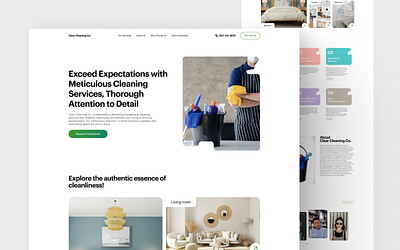 Clear Cleaning Co. branding clean minimal design creative work graphic design minimal modern design ui uidesign uiux uiuxdesign uiuxinspiration userflow ux uxdesign webflow website website design website inspiration workspin