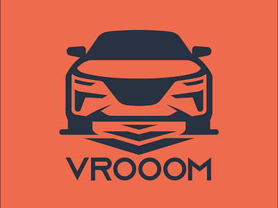 Vroom Car Logo graphic design illustration logo