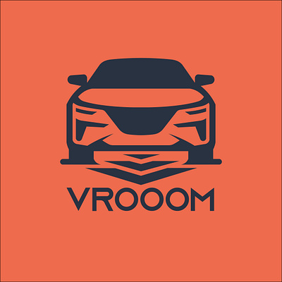 Vroom Car Logo graphic design illustration logo