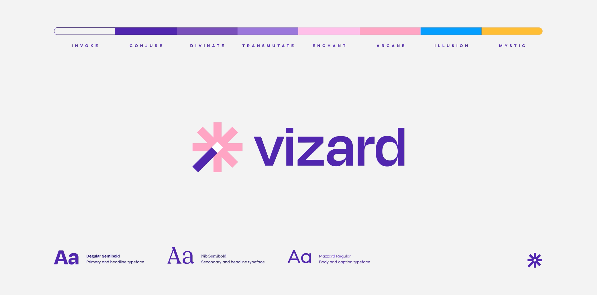 Vizard visual identity + case study! branding design founder identity logo logo design magic odi startup visual identity vizard wand wizard