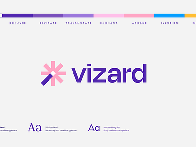 Vizard visual identity + case study! branding design founder identity logo logo design magic odi startup visual identity vizard wand wizard