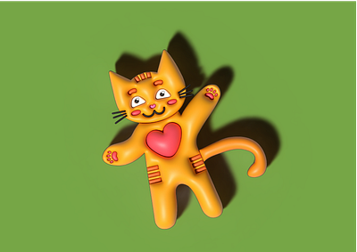 Cat Valentine 3d 3d digital art graphic design illustration