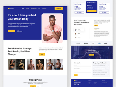 Personal Trainer Website Design fitness trainer landing page personal trainer responsive design ui design user experience user interface visual design web design website design zym trainer