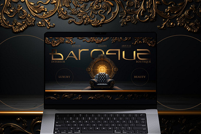 Website for an interior boutique Le Baroque advertisng ai baroque graphic design landing page webdesign website