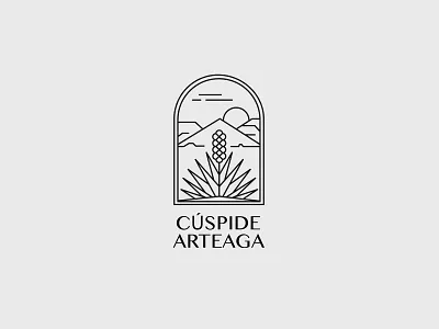 Cúspide Arteaga arteaga branding ecologic emblem graphic design logotype mexico mountains nature plant logo plants real state sun symbol window