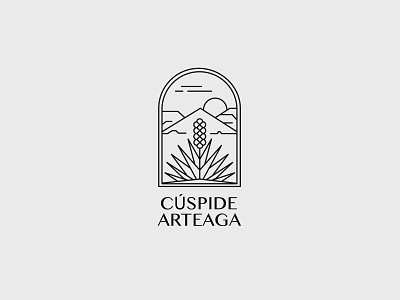 Cúspide Arteaga arteaga branding ecologic emblem graphic design logotype mexico mountains nature plant logo plants real state sun symbol window