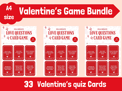 33 Valentine's Quiz Crds 3d abstract art aesthetic aesthetic print aesthetic printable aesthetic wall art animation artist branding bundle card design graphic design illustration logo love motion graphics quiz ui valentine