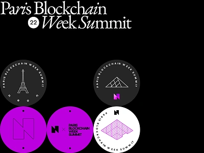 Paris blockchain week summit 22 art director artdirection graphic design louvre paris poaps stickers web3