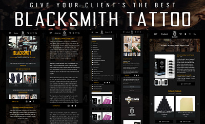 Black Smith Tattoo Website (Mobile Responsive Version) 3d animation app ui app ux branding dashboard design graphic design landing page logo motion graphics nft website ui ui design ui ux ux ux design web ui web ux website design website ui ux design