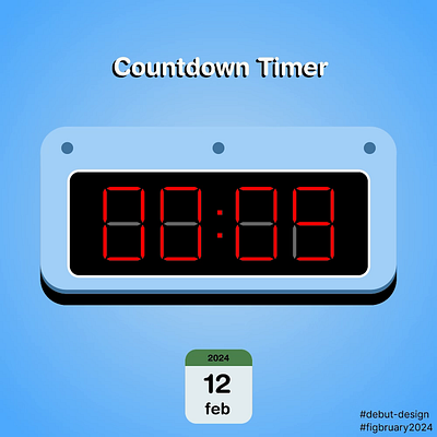 Digital Countdown Timer animation countdowntimer design figma timer ui