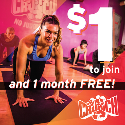 Crunch Fitness Corporate social ad crunch crunch fitness fitness gym gym ad workout yoga