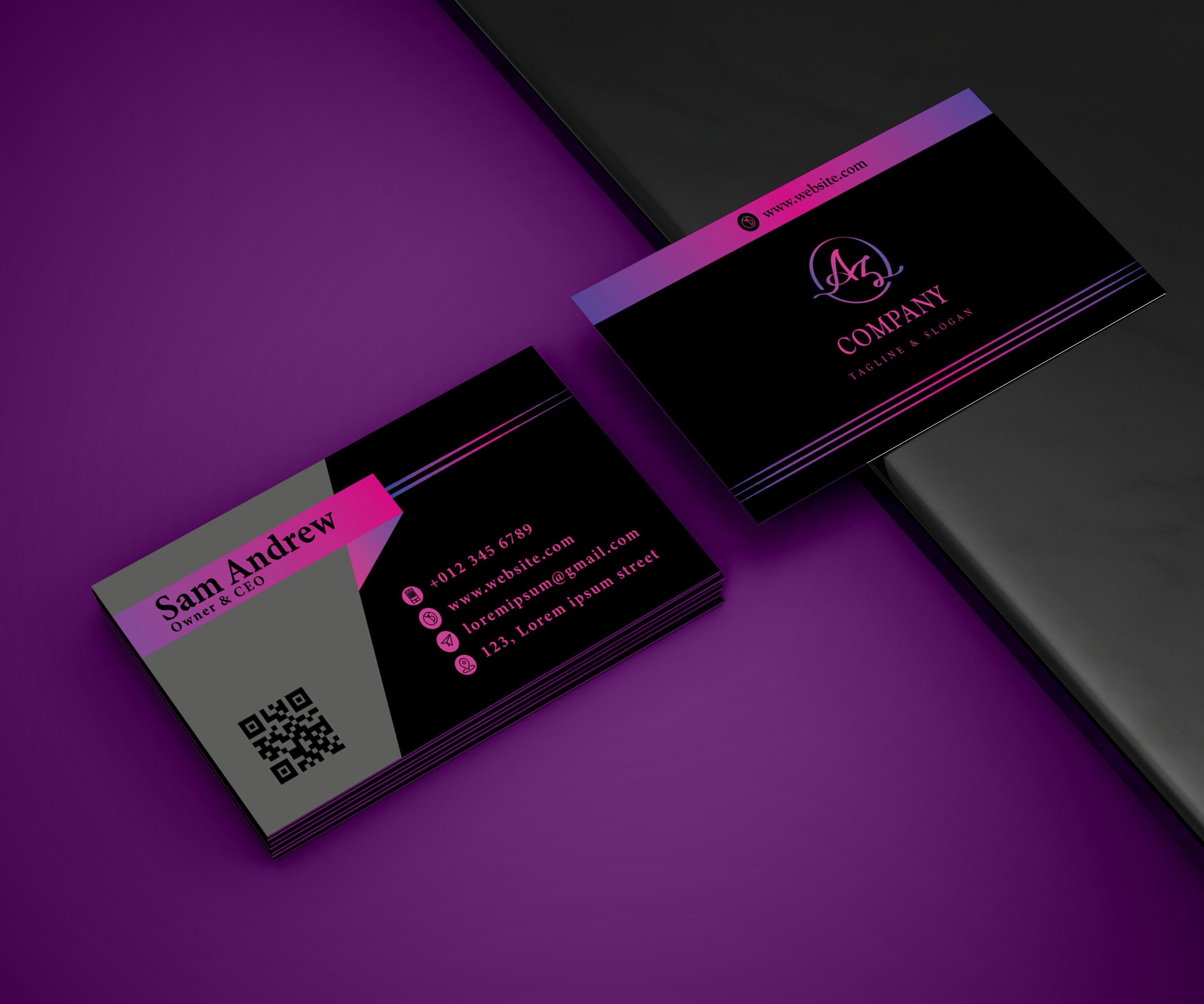 Business Card Design by Nishat Tabaschum on Dribbble