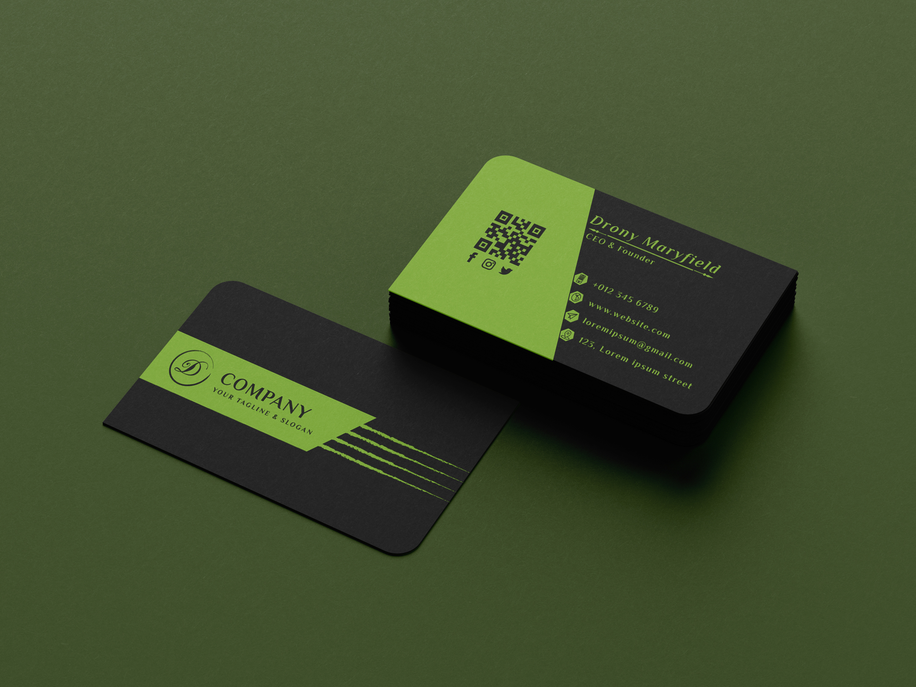 Business Card Design by Nishat Tabaschum on Dribbble