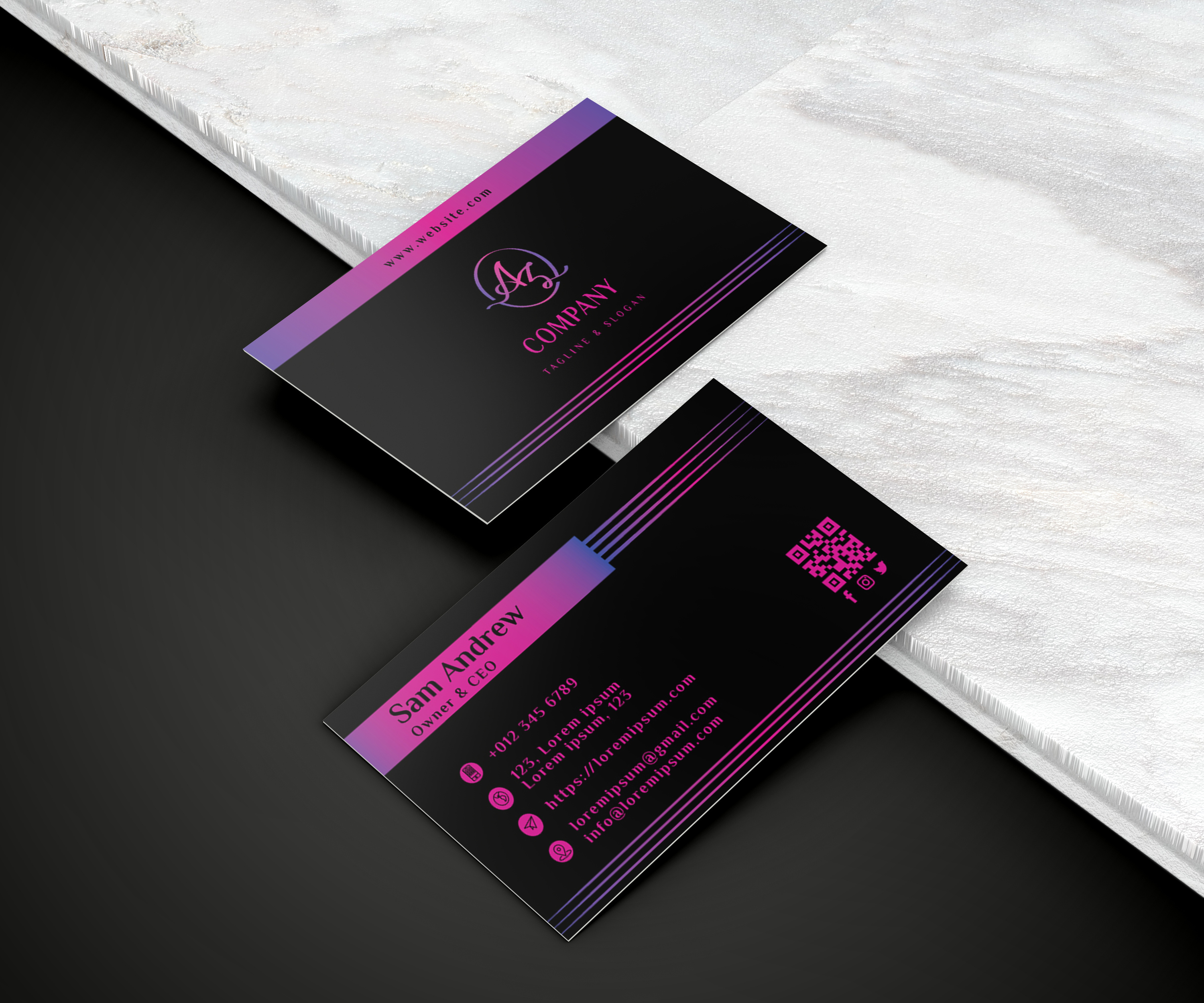 Business Card Design by Nishat Tabaschum on Dribbble