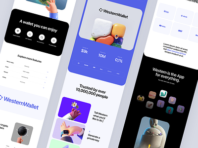 Western Wallet - Concept UX/UI Design crypto design nft trends ui ux uxui wallet web web3 webdesign website website design