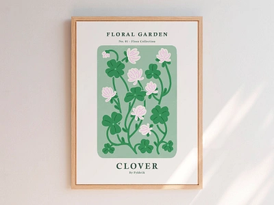 Clover Art №01 - Floral Garden abstract art clover flat floral graphic design illustration matisse minimalism minimalistic poster print