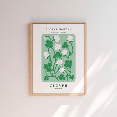 Clover Art №01 - Floral Garden abstract art clover flat floral graphic design illustration matisse minimalism minimalistic poster print