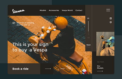 Vespa Landing vespa uiux webdesign