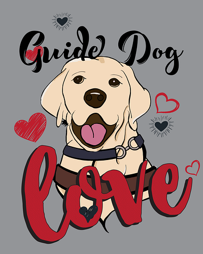 Guide Dog Love Fund Raising Project design digital art digital art product mockups fund raising graphic design non profit poster