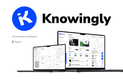 KNOWINGLY E-Learning Dashboard courses dashboa dashboard design e learning e learning dashboard figma ui ui ux uiux ux