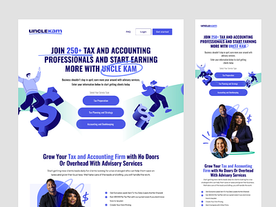 Landing Page for Uncle Kam design graphic design illustration landingpage ui uiux website