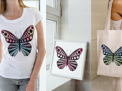 Butterfly Polkadot Sublimations design graphic design illustration vector