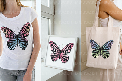 Butterfly Polkadot Sublimations design graphic design illustration vector