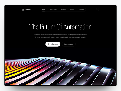 Factored - Automation AI Website ai branding design graphic design landing page saas ui web design website