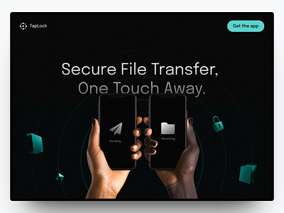 Taplock - File Transfer app website app branding design file transfer graphic design landing page saas sharing ui web design website