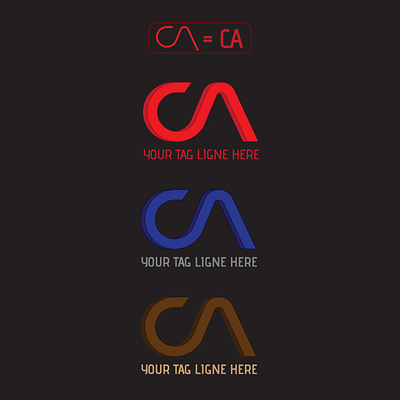 CA logo branding illustrator logo logo design minimal vector