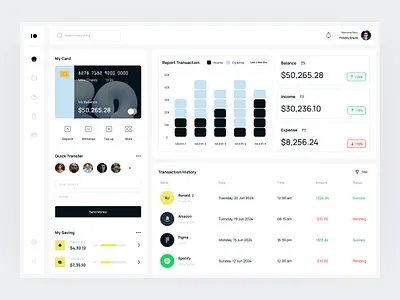 Pyntech - Fintech Dashboard💻 clean design dashboard dashboardui finance finance dashboard finance management financial fintech management management tools minimalism design modern money product design transaction ui uidashboard uiux ux wallet