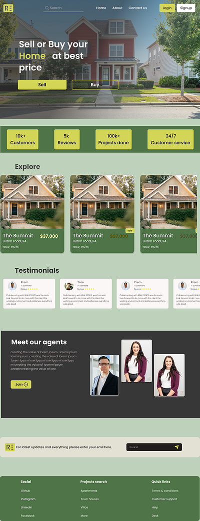 Real estate website branding design graphic design illustration logo ui ui ux ui ux designer