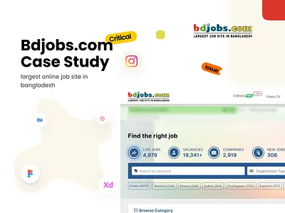 Bdjobs.com | Usability Issue | A Case Study app deisgn bdjobs landing page ui ui design uiuxdesign ux design ux research