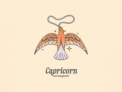 Zodiac Signs As Ornaments: Capricorn adventure apparel graphic art astrology botanical brand assets brand identity capricorn design drawing earth design environment explore flowers illustration poster series system wild zodiac