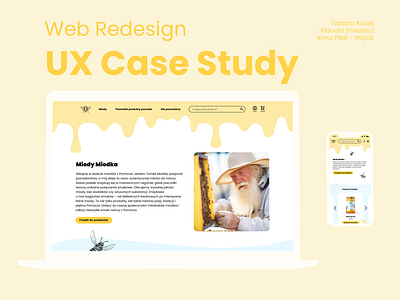 Web Redesign UX Case Study bee casestudy honey redesign ux webdesign website