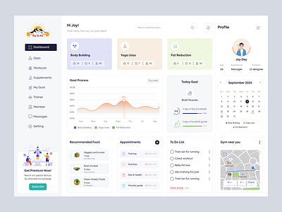 Gym Management Dashboard app design branding clean design dashboard design graphic design gym dashboard modern design ui unique design ux web design