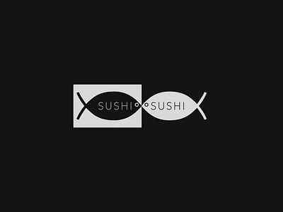 SUSHI SUSHI black and white brand identity design exterior flat food interior japanese logo minimalistic oriental poster restaurant sushi web design yin yan zen