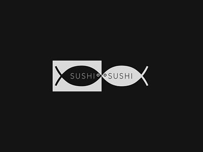 SUSHI SUSHI black and white brand identity design exterior flat food interior japanese logo minimalistic oriental poster restaurant sushi web design yin yan zen