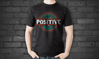 Positive mindset t-shirt design amazon freelancer pod remote shirt t shirt tee teespring vector vintage vintage t shirt
